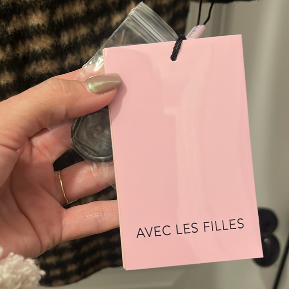 AVEC LES FILLES
BRUSHED FAUX WOOL PLAID COAT FOR WOMEN|NWT|SZ M - Picture 6 of 6